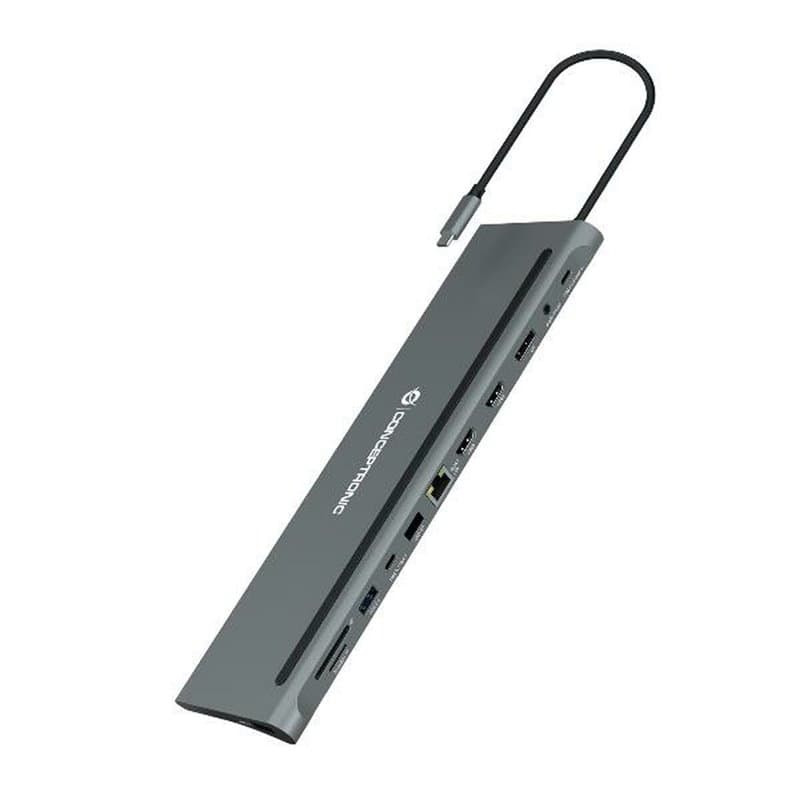 Conceptronic DONN17G station d'accueil Avec fil USB 3.2 Gen 1 (3.1 Gen 1) Type-C Gris - Image 1