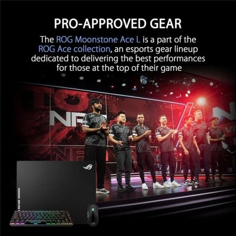 Asus ROG Moonstone Ace L Tapis de souris de jeu Noir - Image 1