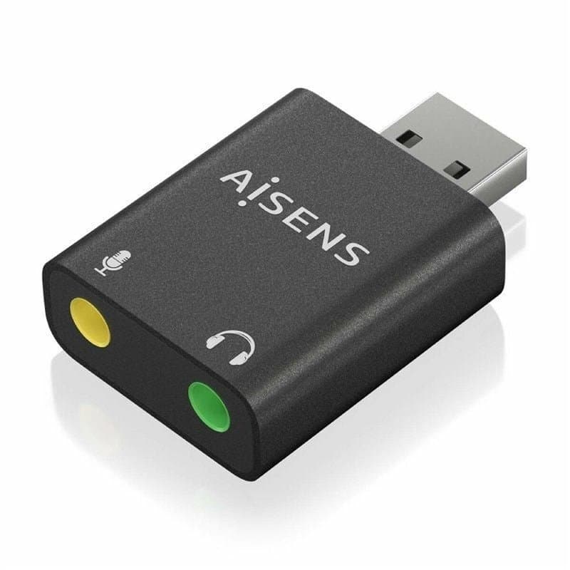Aisens A106-0768 changeur de genre de câble USB-A 2x 3.5 mm Noir - Image 1