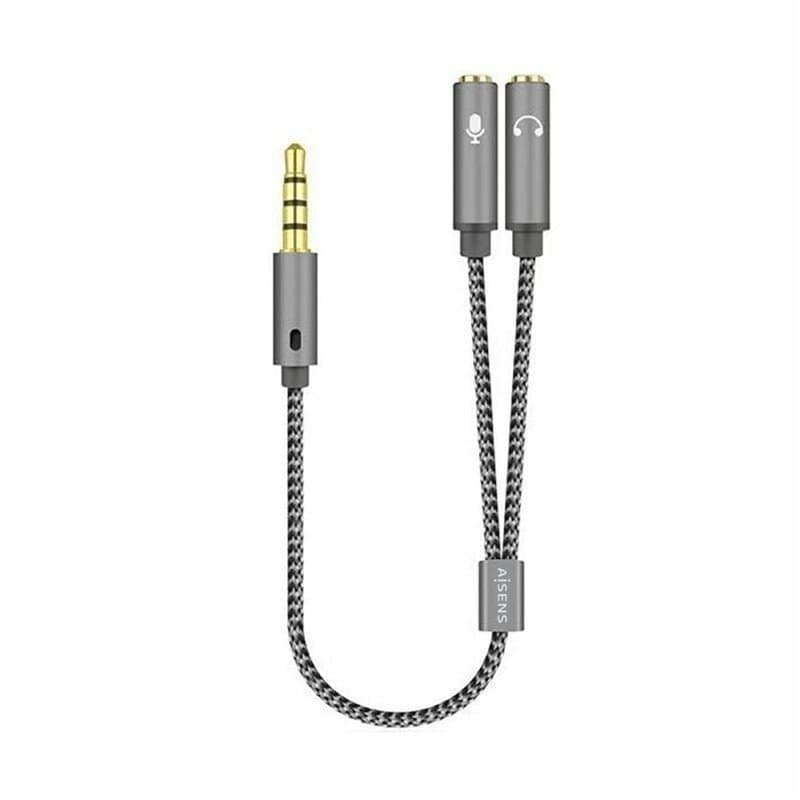 Aisens A128-0415 câble audio 0,25 m 3,5mm 2 x 3.5mm Gris - Image 1