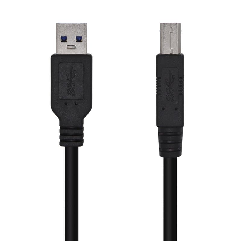 Aisens A105-0444 câble USB 2 m USB 3.2 Gen 1 (3.1 Gen 1) USB A USB B Noir - Image 1