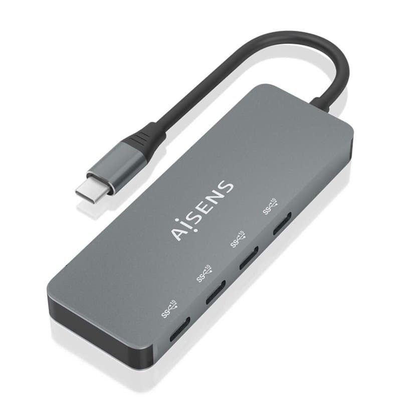 Aisens A109-0695 hub & concentrateur USB 3.2 Gen 2 (3.1 Gen 2) Type-C 10000 Mbit/s Gris - Image 1