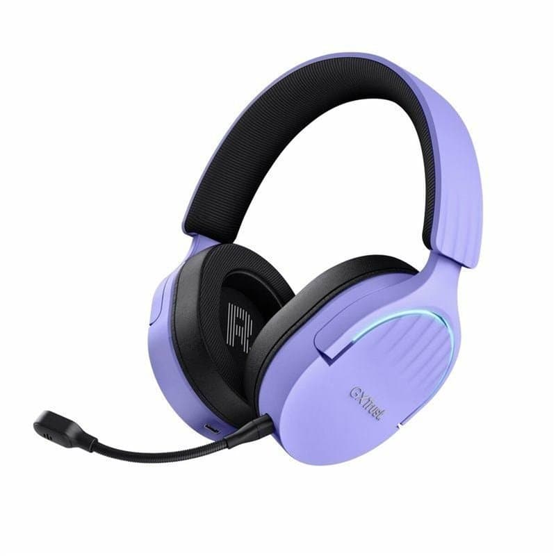 Trust GXT 491P FAYZO Casque Avec fil &sans fil Arceau Jouer USB Type-A Bluetooth Noir, Violet - Image 1