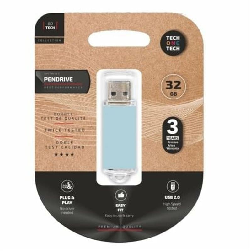 Clé USB Tech One Tech TEC3010-32 Bleu 32 GB - Image 1