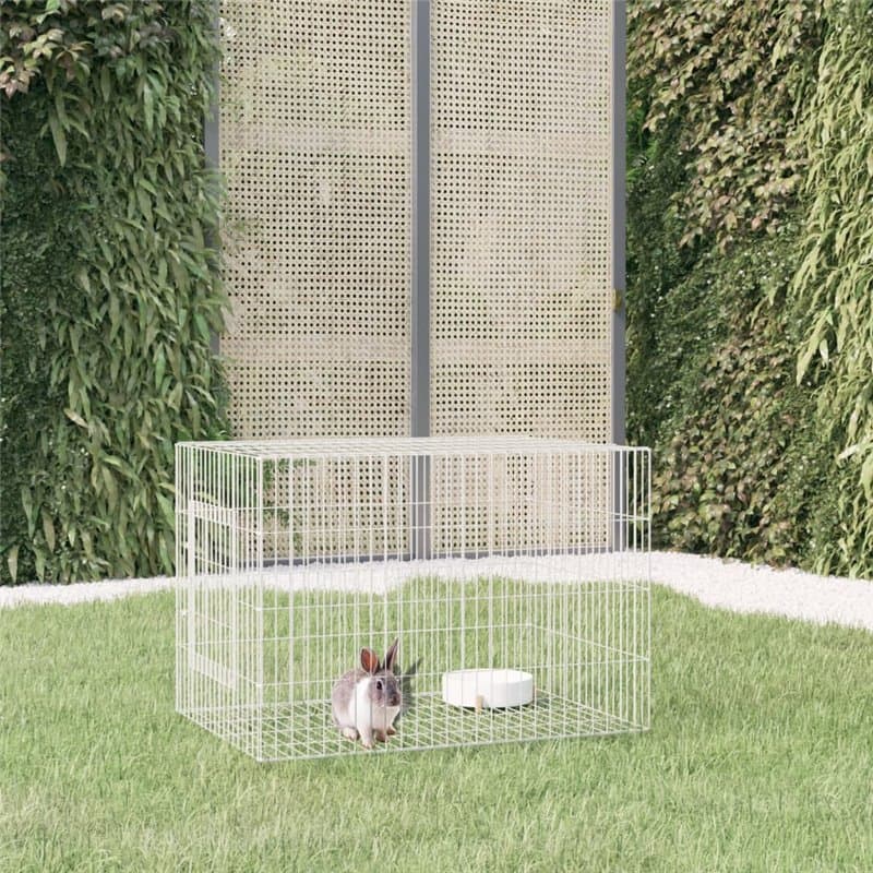 VidaXL Cage à lapin 78x54x54 cm Fer galvanisé - Image 1
