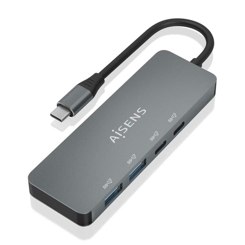 Aisens A109-0694 hub & concentrateur USB 3.2 Gen 2 (3.1 Gen 2) Type-C 10000 Mbit/s Gris - Image 1