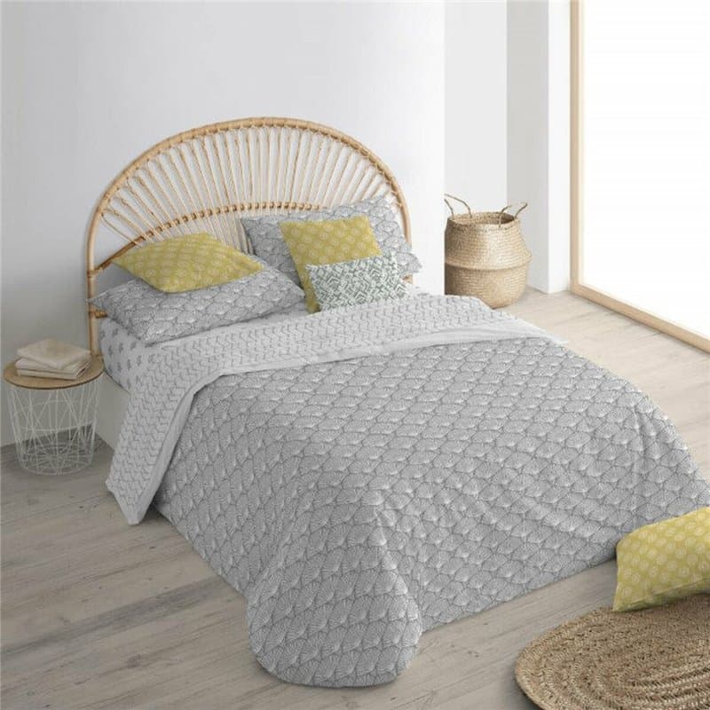 Housse de Couette Decolores Nashik Gris 175 Fils 180 x 220 cm - Image 1