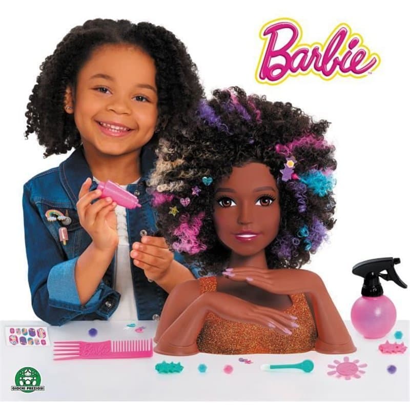 Giochi Preziosi Barbie - Tête à Coiffer Brune Coupe Afro - Image 1