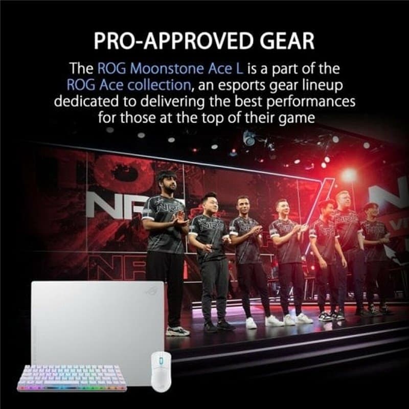 Asus ROG Moonstone Ace L Tapis de souris de jeu Blanc - Image 1
