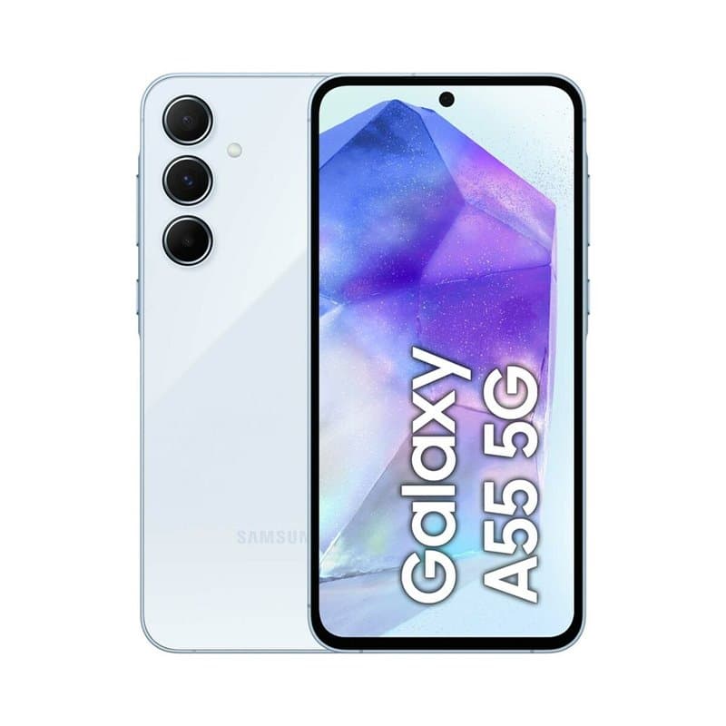Samsung Galaxy A55 5G 16,8 cm (6.6") Double SIM hybride Android 14 USB Type-C 8 Go 256 Go 5000 mAh Bleu" - Image 1