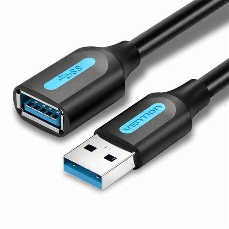 Câble Rallonge à USB Vention CBHBF 1 m Noir (1 Unité) - Image 1