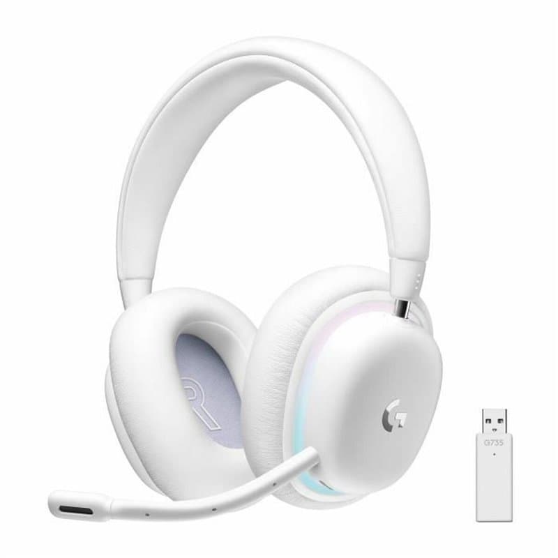 Casques avec Microphone Logitech G735 Blanc Bleu/Blanc - Image 1