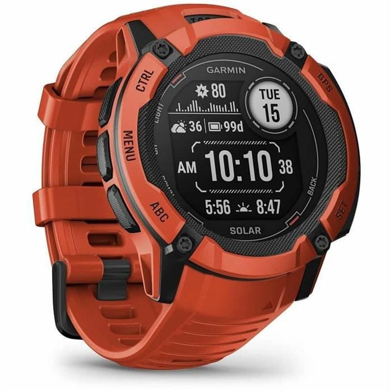 Montre Homme Garmin Instinct 2X Solar Rouge Gris - Image 1