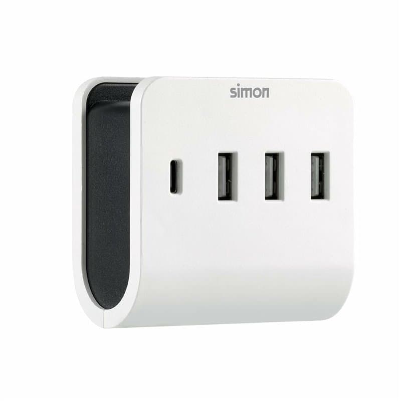 Chargeur mural Simon CL610304 Blanc/Noir - Image 1