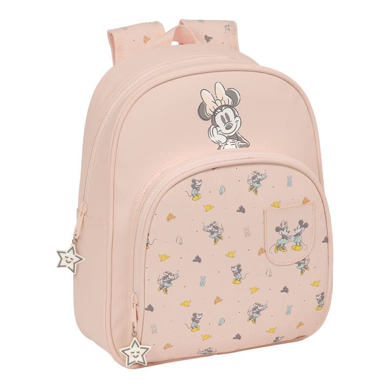 Cartable Minnie Mouse Baby Rose 28 x 34 x 10 cm - Image 1