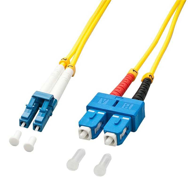 Lindy 47471 câble de fibre optique 2 m LC SC OS2 Jaune - Image 1