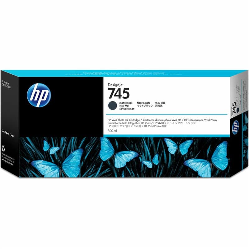 HP Cartouche d'encre DesignJet 745 noir mat, 300 ml - Image 1