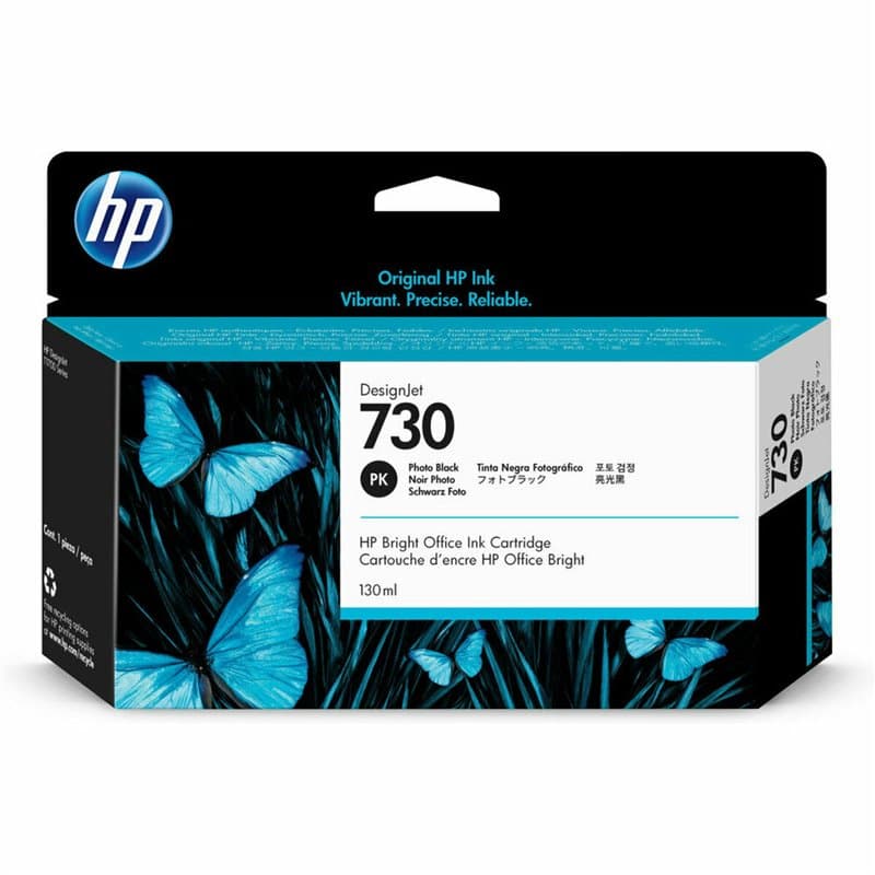 HP Cartouche dencre 730 DesignJet noir photo, 130 ml - Image 1