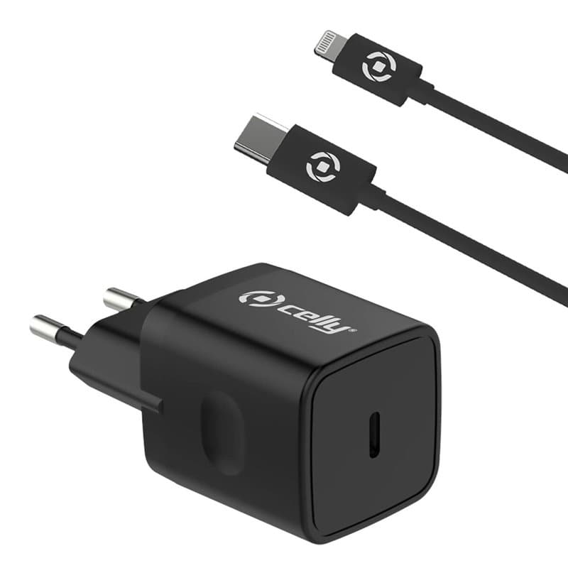 Câble Micro USB Celly PLTC1C20WLIGHT Noir - Image 1
