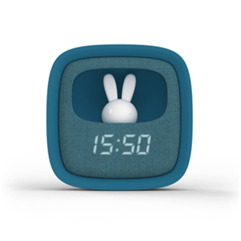 Billy Clock Reveil Veilleuse Lapin Dark Blue - Image 1