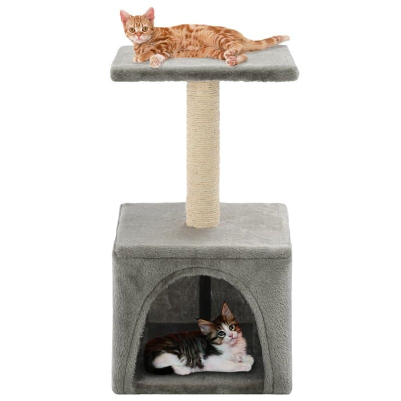 VidaXL Arbre à chat avec griffoirs en sisal 55 cm Gris - Image 1