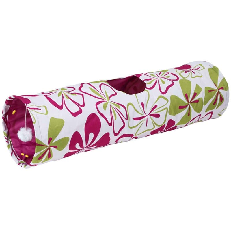 Kerbl Tunnel pour chats Flower 25 x 90 cm 82638 - Image 1