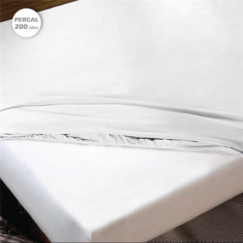 Drap housse Hosteline IRIS PREMIUM Blanc Lit king size - Image 1