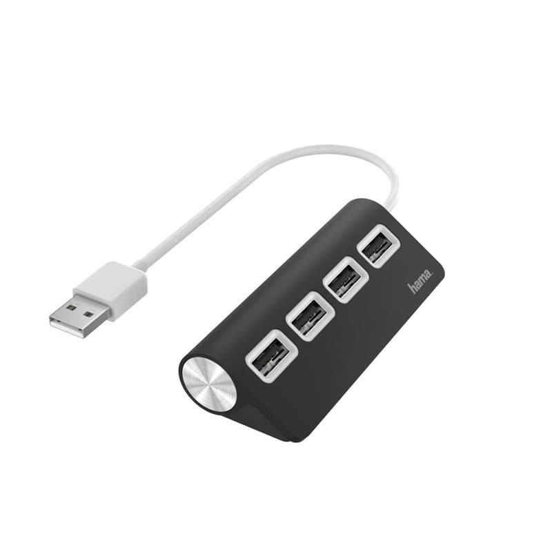 Hama 00200119 hub & concentrateur USB 2.0 480 Mbit/s Noir - Image 1