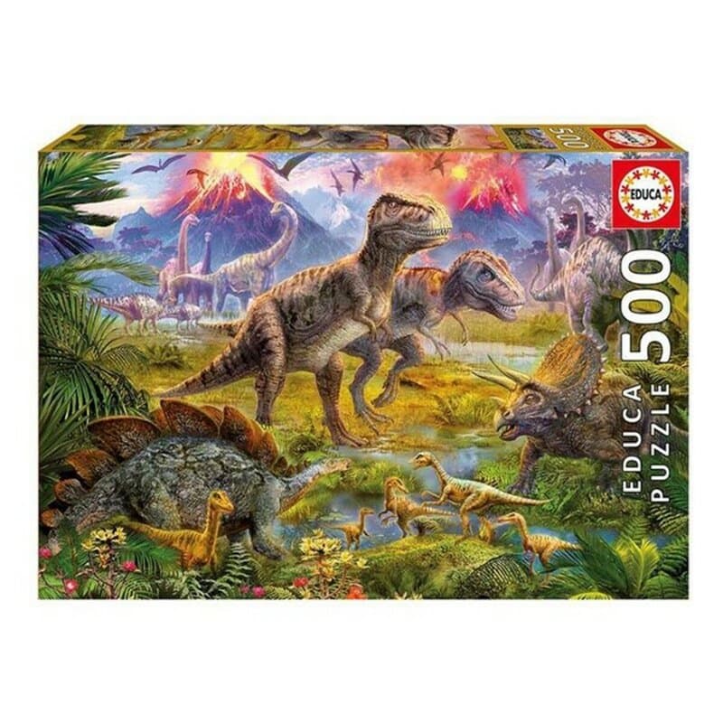 Puzzle Educa Dinosaur Gathering 500 Pièces (1 Unité) - Image 1