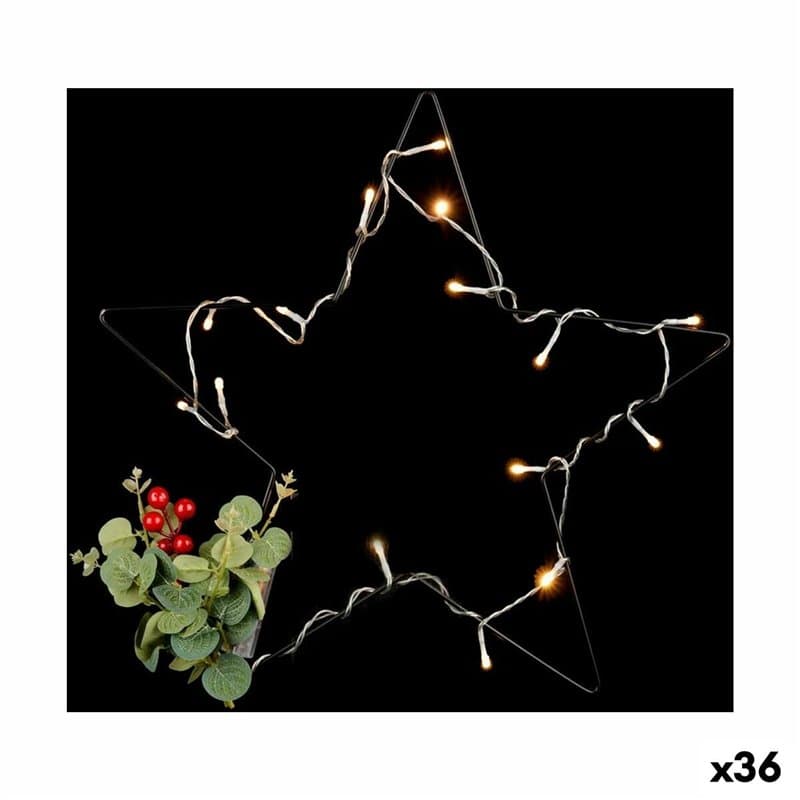 Étoile de Noël Lumière LED Rouge Noir Vert (36 Unités) - Image 1