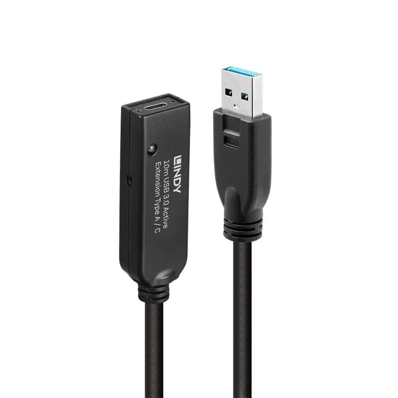 Câble USB LINDY 43376 Noir 10 m (1 Unité) - Image 1