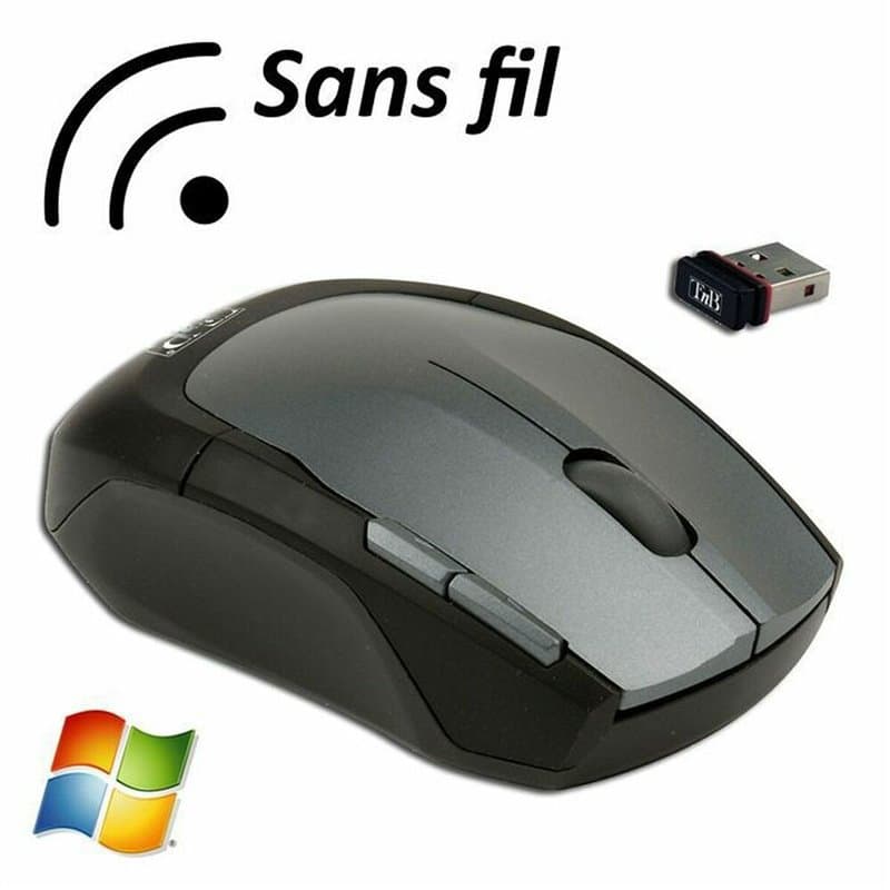 Souris TNB SRSFSHARK Noir Gris foncé - Image 1
