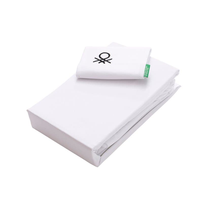 Jeu de draps Benetton Blanc Individuel 3 Pièces - Image 1