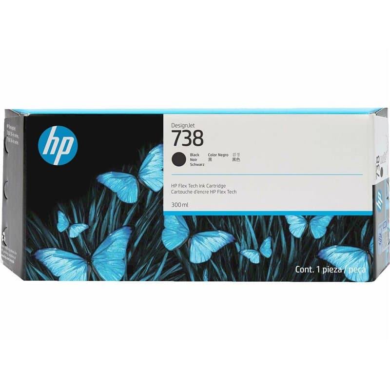 Cartouche d'encre originale HP DESIGNJET 738 Noir - Image 1