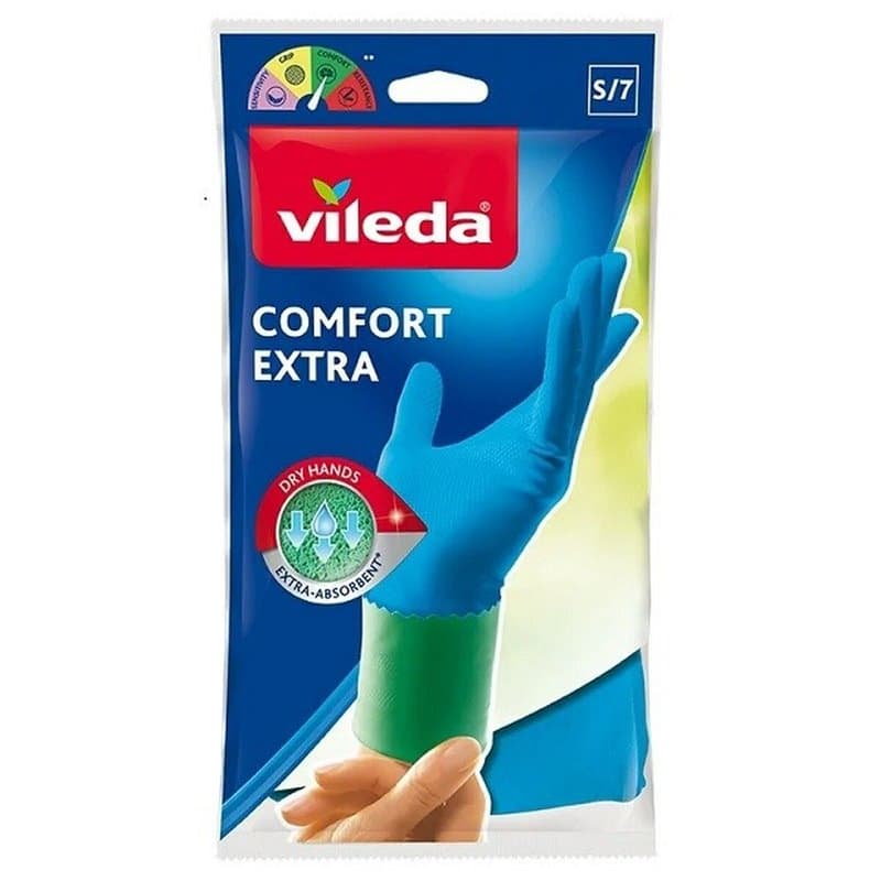 Gants de travail Vileda Confort Extra Bleu Vert Métal - Image 1