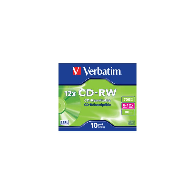 Verbatim CD-RW 12x 700 Mo 10 pièce(s) - Image 1
