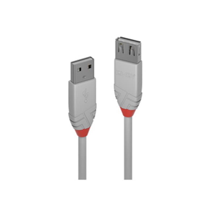 Lindy 36710 câble USB 0,2 m USB 2.0 USB A Gris - Image 1