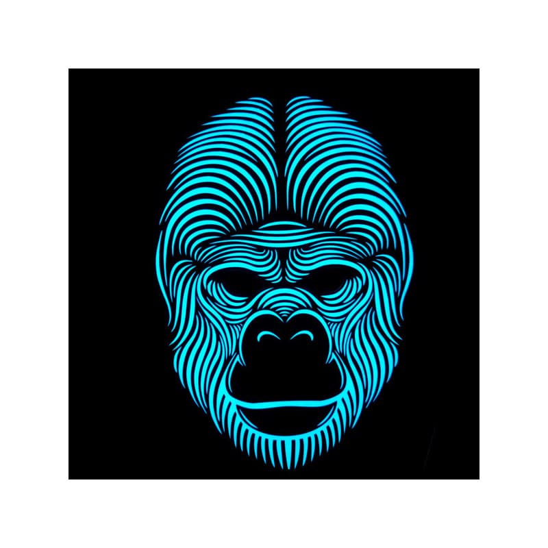Masque LED Gorille - Image 1