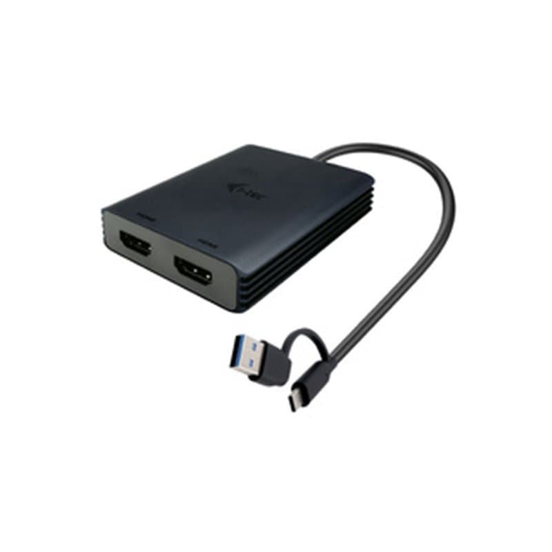i-tec USB-A/USB-C Dual 4K/60 Hz HDMI Video Adapter - Image 1