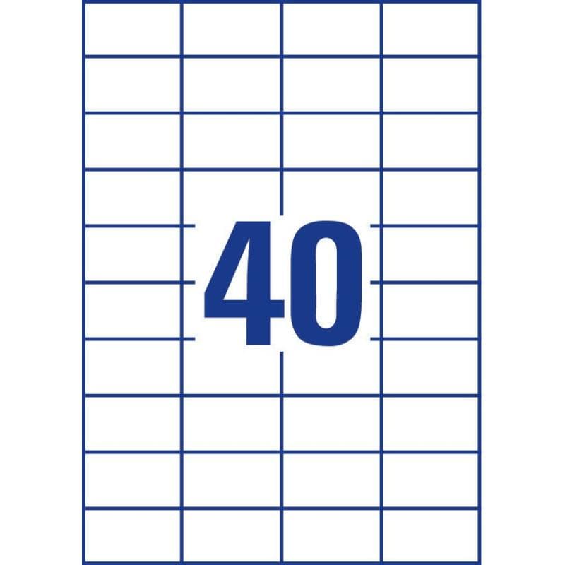 Avery Zweckform, Étiquettes Avery 52,5 x 29,7 mm, A4 (3651) - Image 1