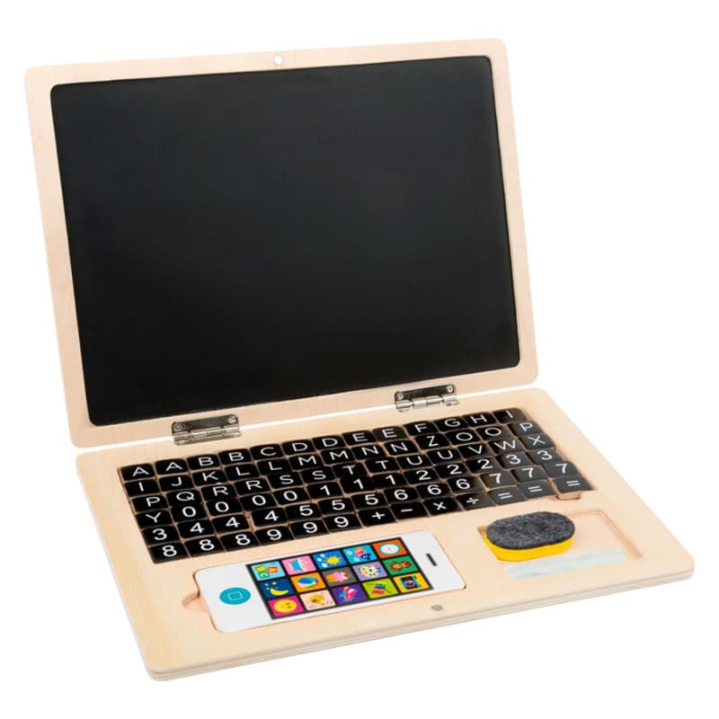 Small Foot - Wooden Laptop with Magnetic Board 11193 - Image 1