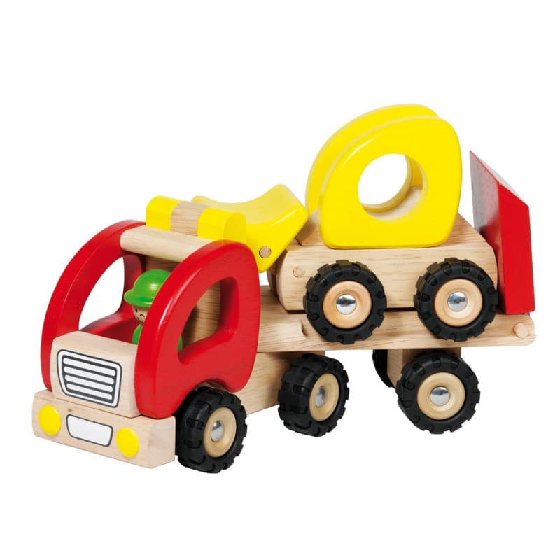 GOKI Wooden Truck Low Loader - Image 1