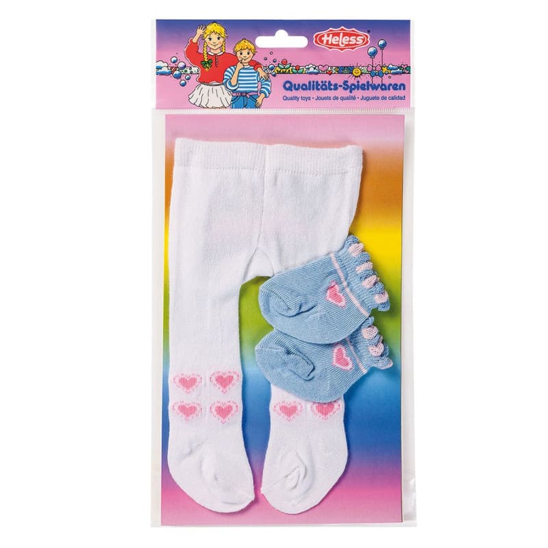 HELESS Dolls maillot with Socks-white, 35-46 cm - Image 1