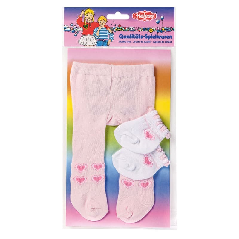 HELESS Dolls maillot with Socks-pink, 35-46 cm - Image 1