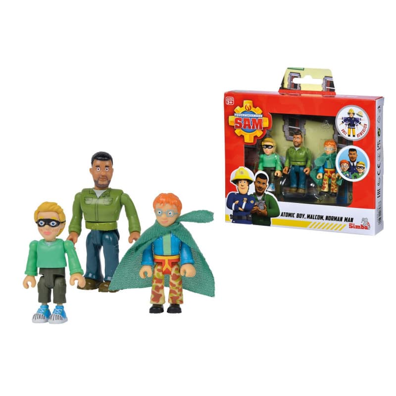 SIMBA Fireman Sam Superhero Toy Figures, 3pcs. - Image 1