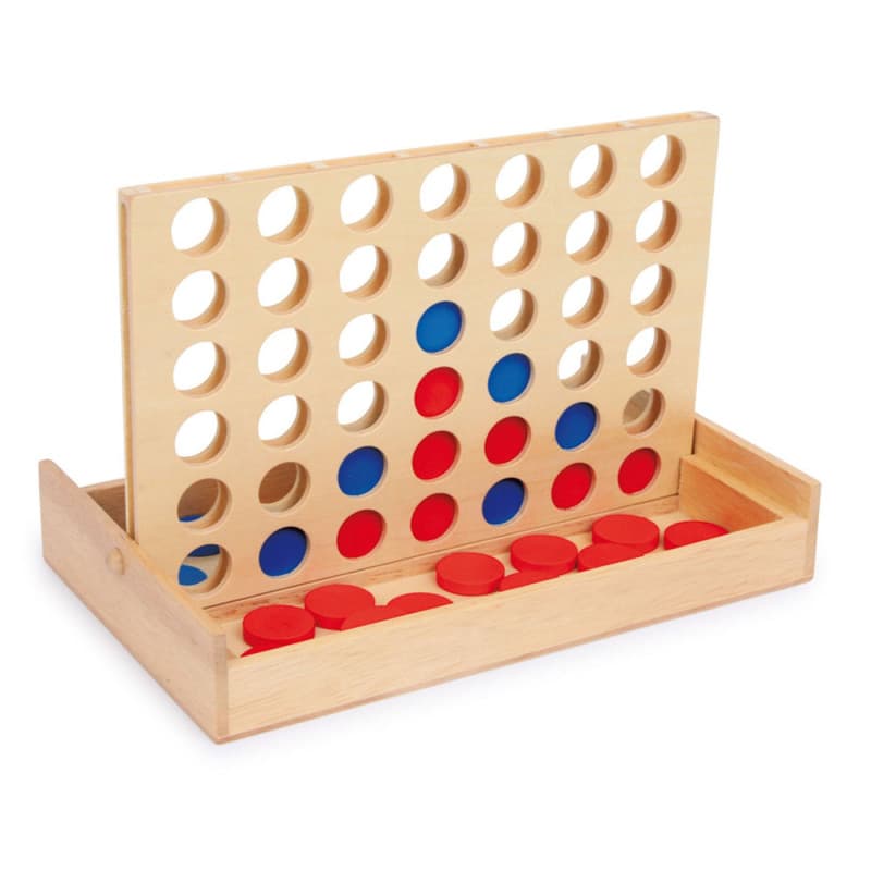 Small Foot - Four in a Line Travel Game Wood 3460 - Image 1