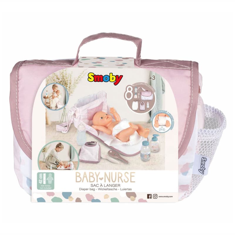 Smoby Baby Nurse Diaper Bag, 8 pcs. 220369 - Image 1