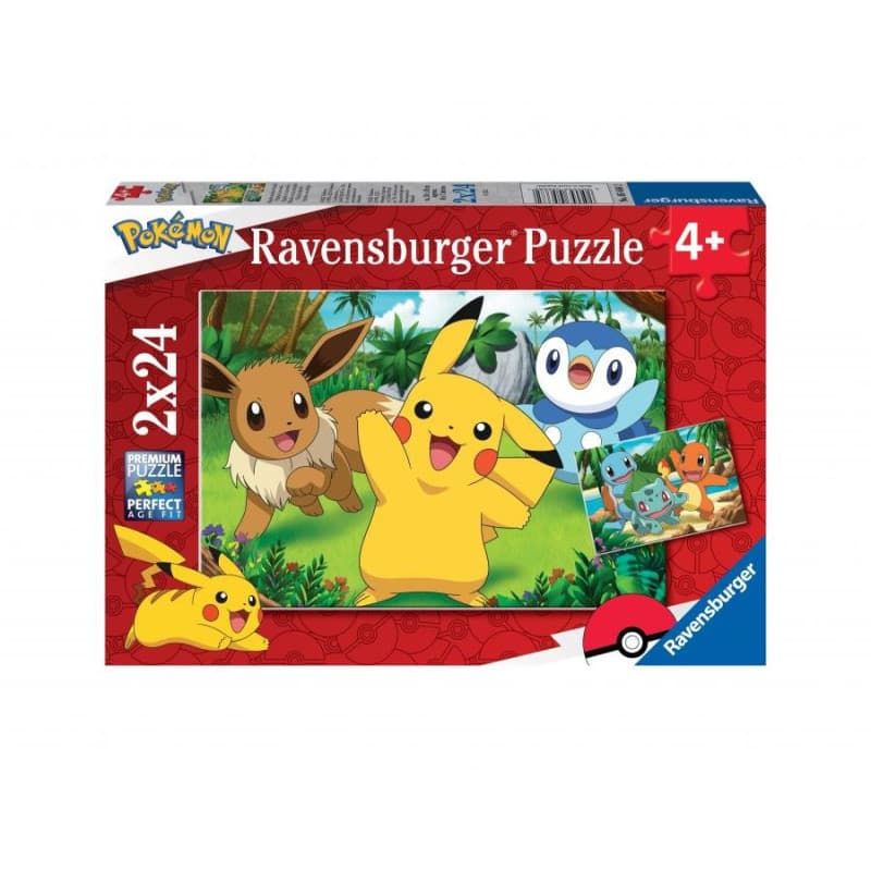 Ravensburger Puzzles 2x24 p - Pikachu et ses amis - Image 1