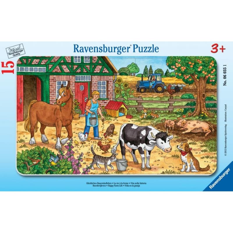 Puzzle cadre 15p  la vie à la ferme - Image 1