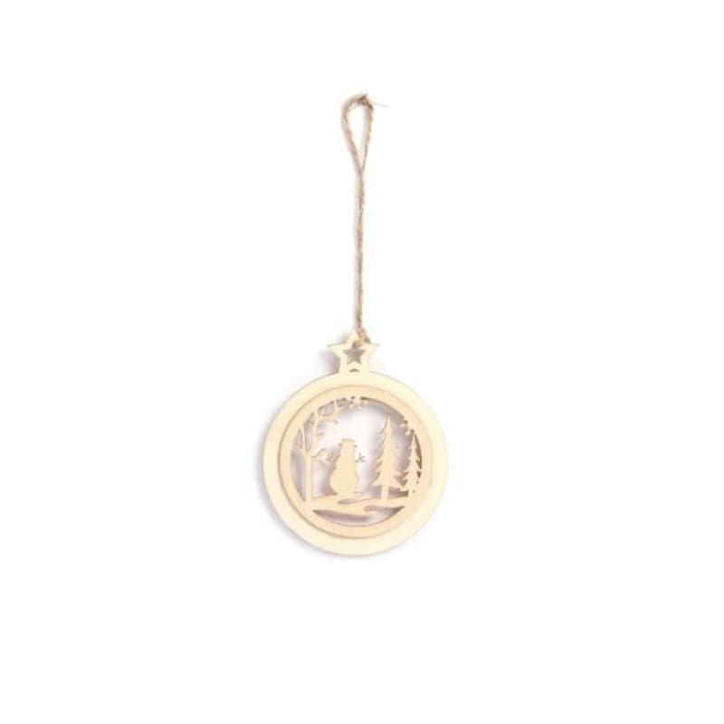 Suspension cercle bonhomme de neige - Image 1